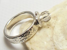 Herkimer Diamond Engagement Ring by Meropi Toumbas 